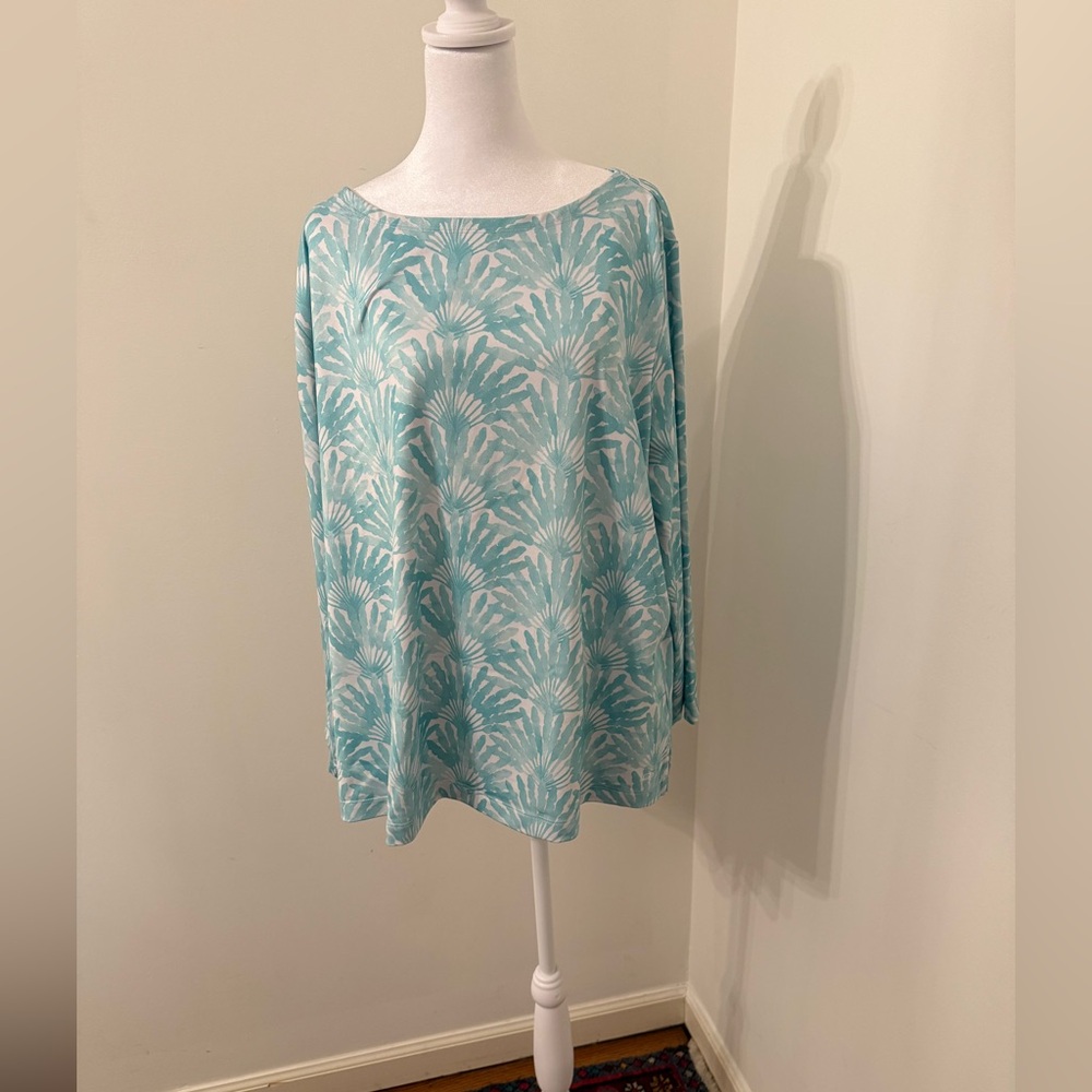 Vinyard Vines Sankaty fabric t-shirt/tunic boatneck Size 2X